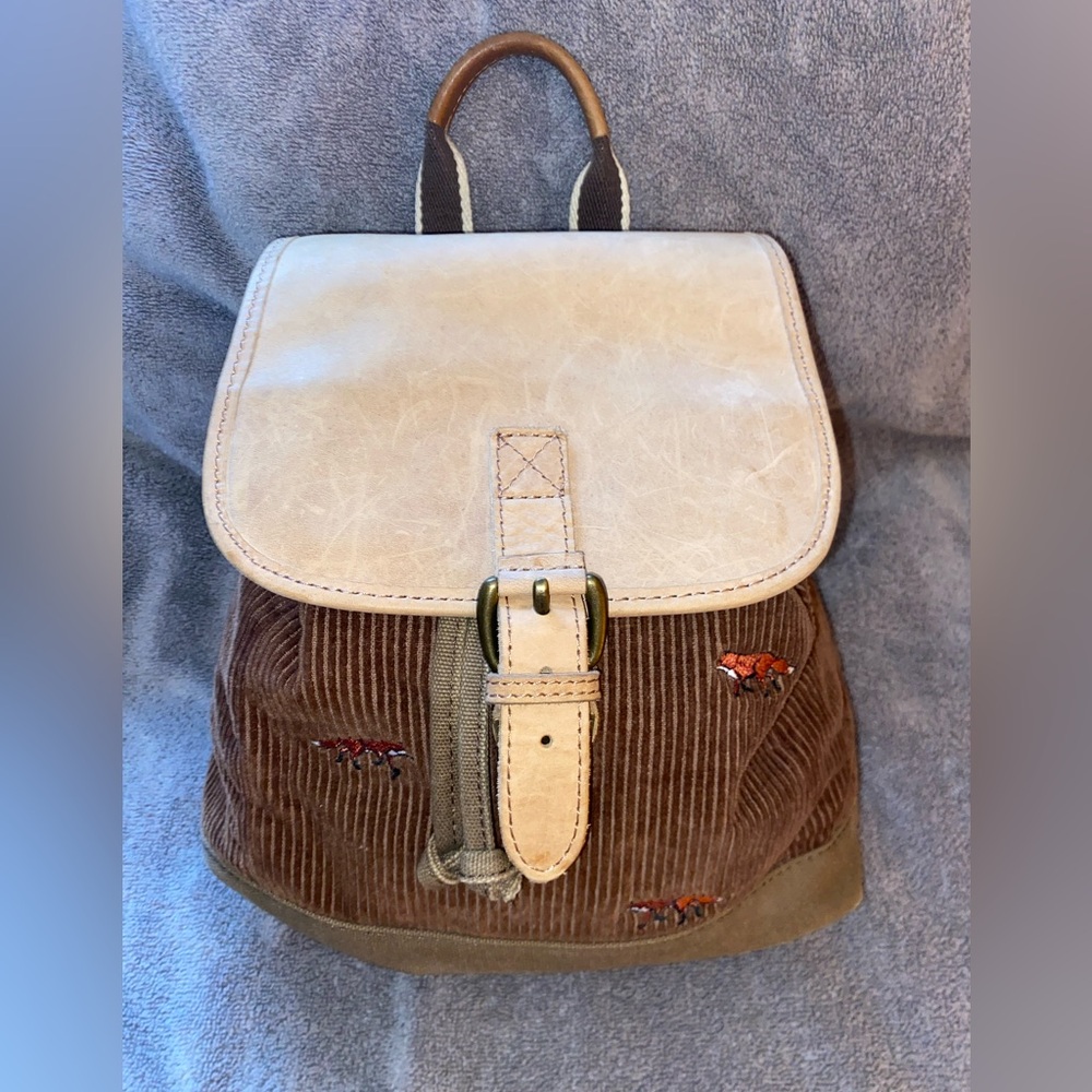 L.L. Bean vintage leather backpack